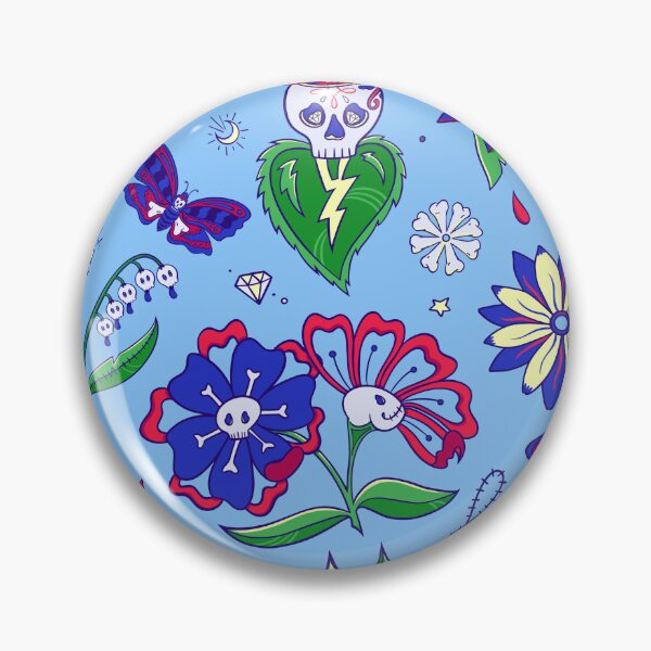 Item preview, Skull Flowers Pattern designed and sold by Flickingjane.