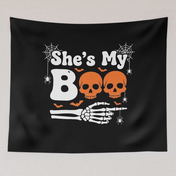 Item preview, She's My Boo Skulls Skeleton Hand Creepy Couples designed and sold by MizoX7.