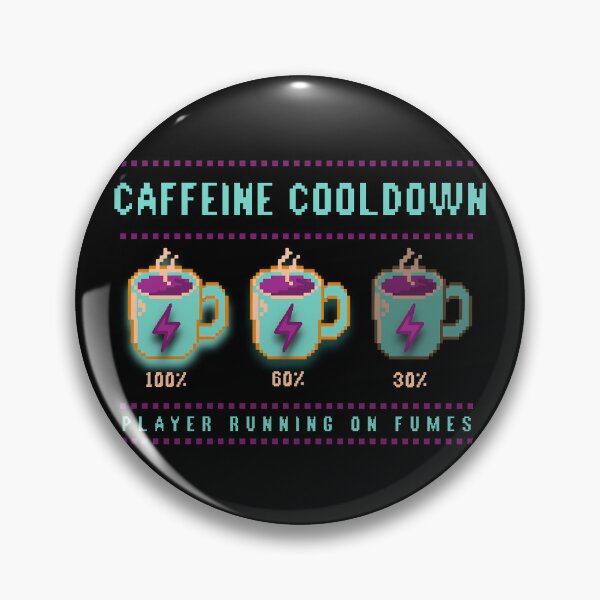 Item preview, Caffeine Cooldown – Pixel Mug Energy Meter designed and sold by FaeryNuff.