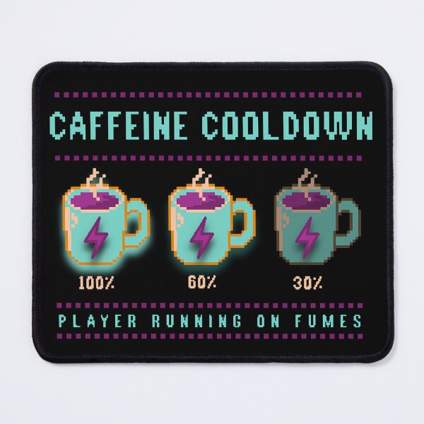 Item preview, Caffeine Cooldown – Pixel Mug Energy Meter designed and sold by FaeryNuff.