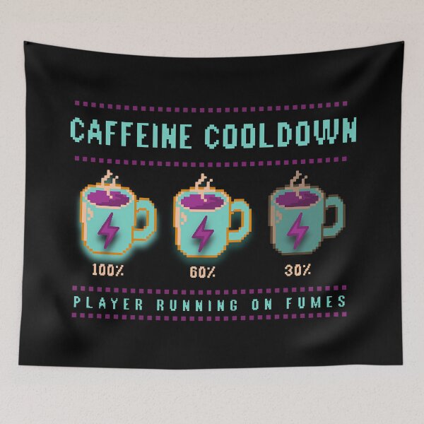 Item preview, Caffeine Cooldown – Pixel Mug Energy Meter designed and sold by FaeryNuff.