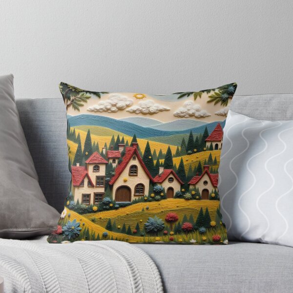 Item preview, Whimsical Hillside Cottage Village designed and sold by Patricia Johnston.