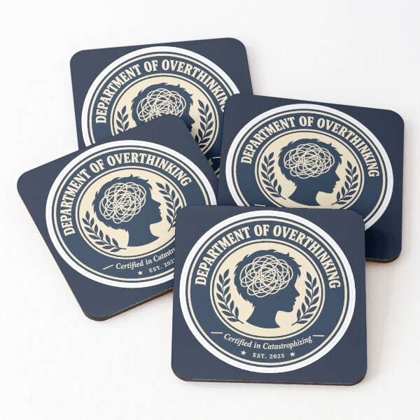 Item preview, Department of Overthinking Fake Corporate Badge designed and sold by NovaToons.