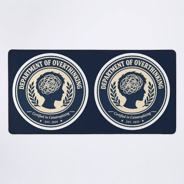 Item preview, Department of Overthinking Fake Corporate Badge designed and sold by NovaToons.