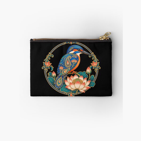 Item preview, Indian kingfisher with paisley lotus designed and sold by lAnJefurtifeu.