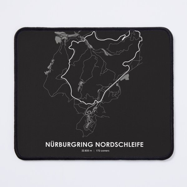 Item preview, Nürburgring Nordschleife Germany Race Track Map Design in White designed and sold by PORTALSTAR.