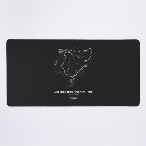 Item preview, Nürburgring Nordschleife Germany Race Track Map Design in White designed and sold by PORTALSTAR.