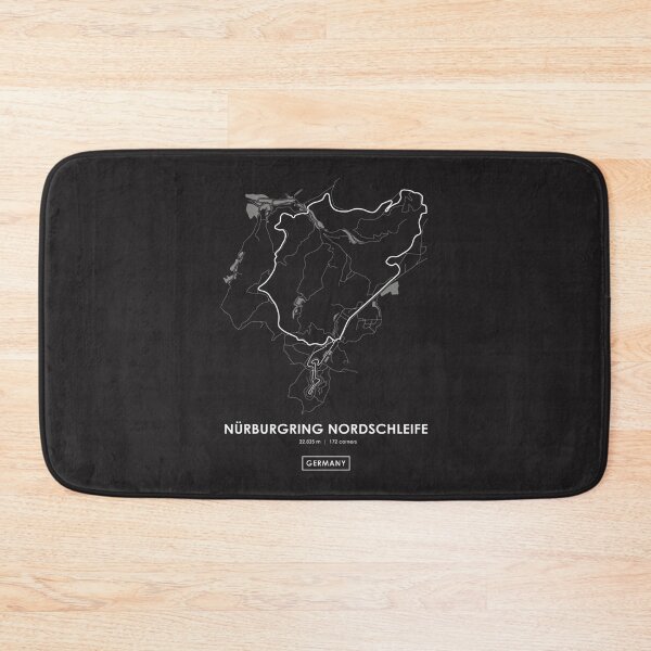 Item preview, Nürburgring Nordschleife Germany Race Track Map Design in White designed and sold by PORTALSTAR.