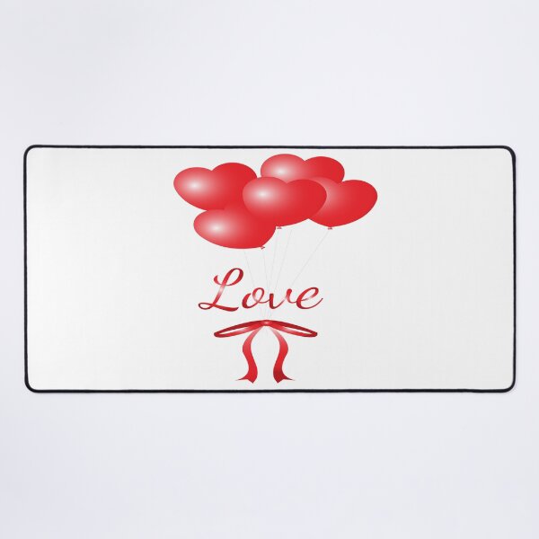 Item preview, Red Heart Balloons Romantic Love Vector Design designed and sold by Carftora786.