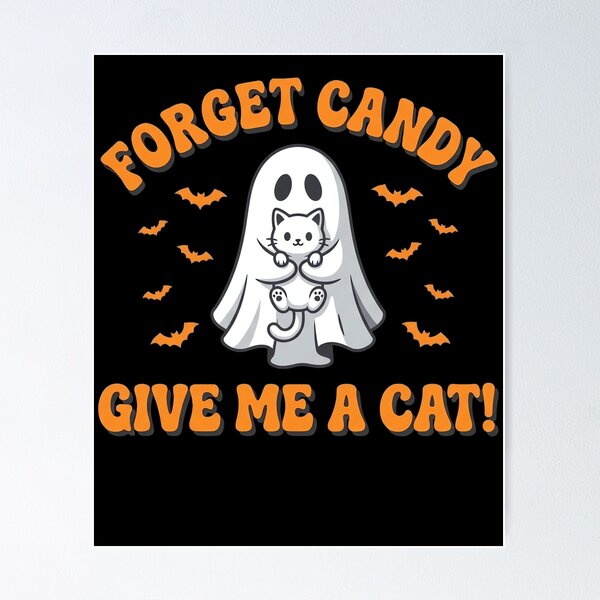 Item preview, Forget Candy Give Me A Cat White Kitten Ghost designed and sold by MizoX7.