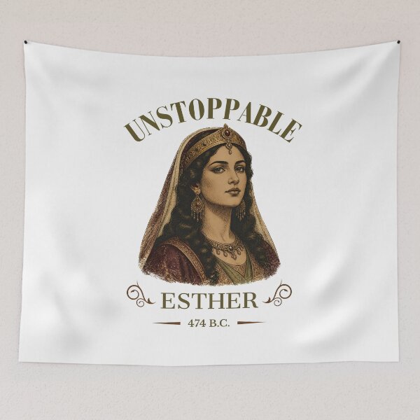 Item preview, Unstoppable Esther 474 B.C. - Vintage Queen Esther Biblical Portrait designed and sold by Neurospicy Trolls.