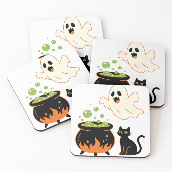 Item preview, Halloween Magic — Ghost, Bubbling Cauldron & Black Cat designed and sold by urmoments.