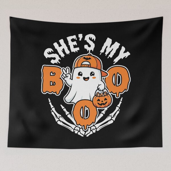 Item preview, She's My Boo Skater Ghost Dripping Text Couples designed and sold by MizoX7.