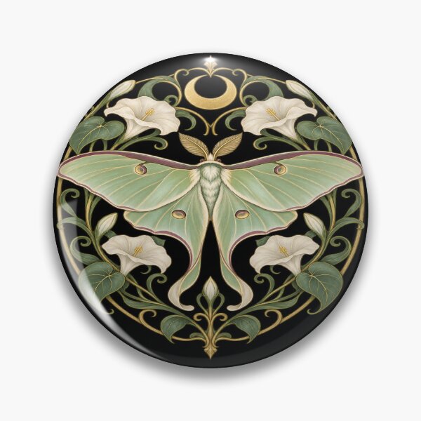 Item preview, Botanical Art Nouveau Moon Butterfly Art Nouveau designed and sold by lAnJefurtifeu.