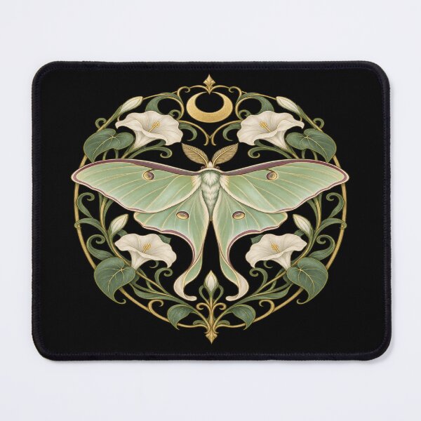 Item preview, Botanical Art Nouveau Moon Butterfly Art Nouveau designed and sold by lAnJefurtifeu.
