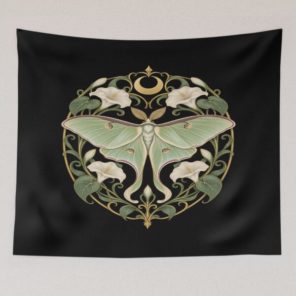 Item preview, Botanical Art Nouveau Moon Butterfly Art Nouveau designed and sold by lAnJefurtifeu.