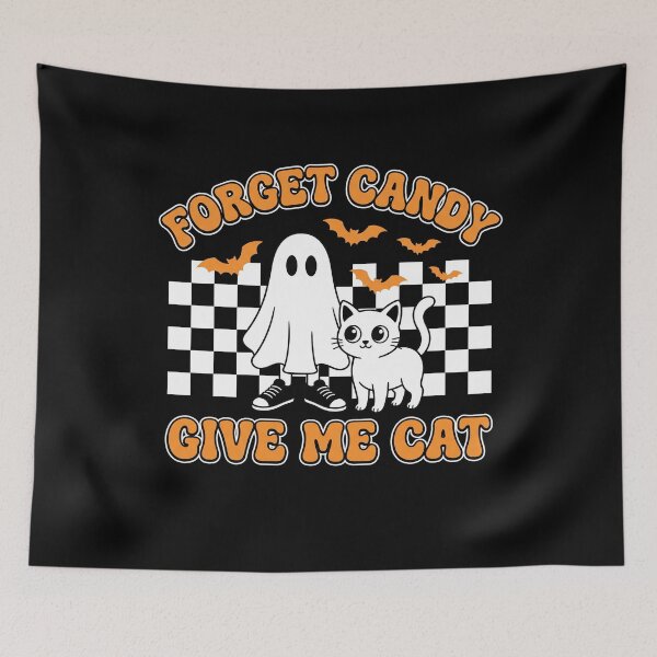 Item preview, Forget Candy Give Me A Cat Checkerboard Sneaker Ghost designed and sold by MizoX7.