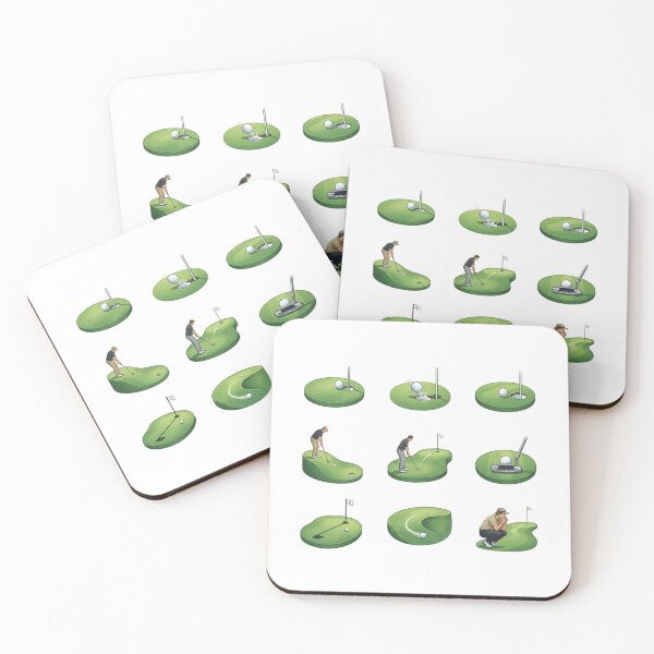 Item preview, Golf Putting Green Reading and Line Strategy Art designed and sold by mood-draftsman.