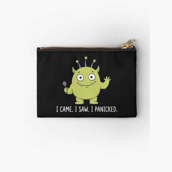 Item preview, "I Came I Saw I Panicked" Funny Introvert Anxiety Alien Meme designed and sold by Cipher & Soul.