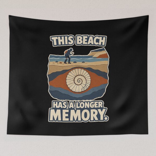 Item preview, This Beach Has a Longer Memory – Fossil Hunting Ammonite designed and sold by FreePath-Move.