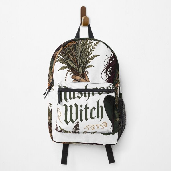 Item preview, Mushroom Witch Botanical Herbalist Portrait designed and sold by OliviaHayesArt.