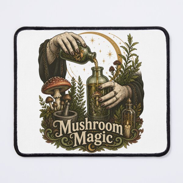 Item preview, Mushroom Magic Hands of the Herbalist designed and sold by OliviaHayesArt.