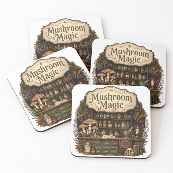 Item preview, Mushroom Magic Shelves of Botanical Remedies designed and sold by OliviaHayesArt.
