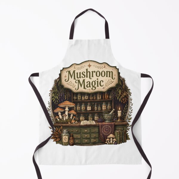 Item preview, Mushroom Magic Shelves of Botanical Remedies designed and sold by OliviaHayesArt.