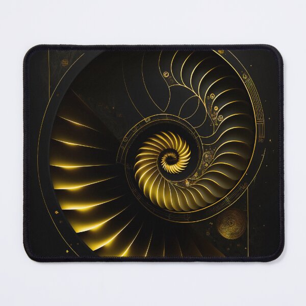 Item preview, Golden Aperture Spiral Turbine Black Art designed and sold by RAGANADesign.
