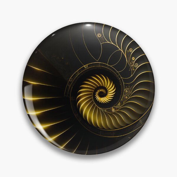 Item preview, Golden Aperture Spiral Turbine Black Art designed and sold by RAGANADesign.