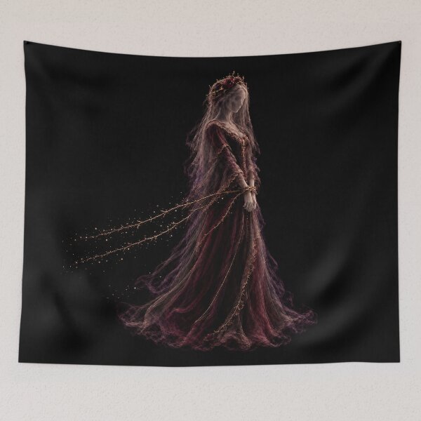 Item preview, Gothic Mourning Portrait | Victorian Veiled Widow Art designed and sold by Briarmoire.