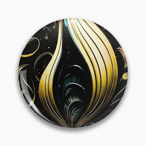 Item preview, Golden Flame Fibonacci Spiral on Black designed and sold by RAGANADesign.