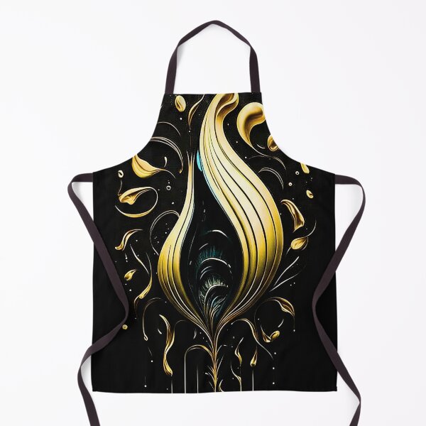 Item preview, Golden Flame Fibonacci Spiral on Black designed and sold by RAGANADesign.