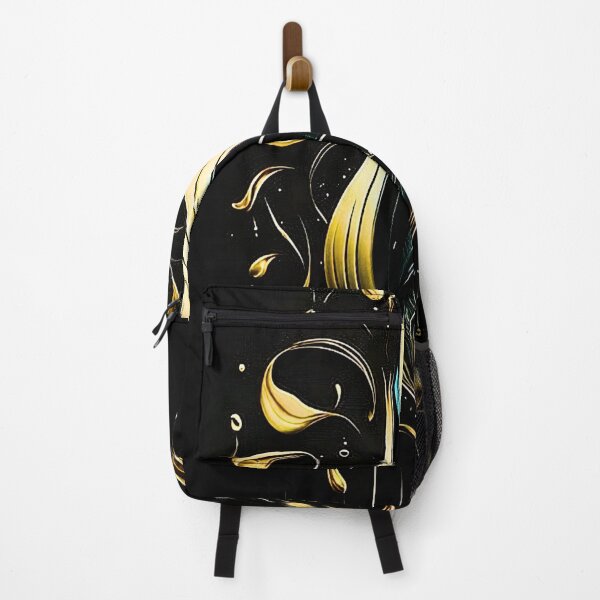 Item preview, Golden Flame Fibonacci Spiral on Black designed and sold by RAGANADesign.