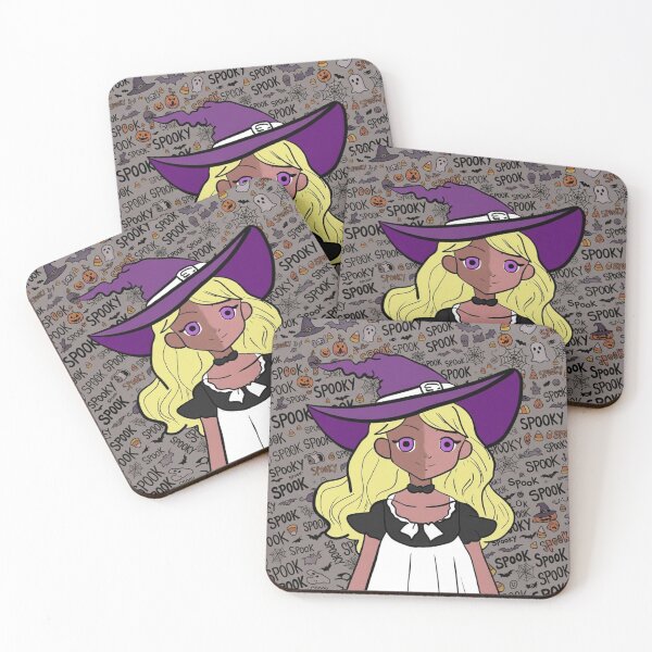 Item preview, Cute Halloween Witch and Spooky Pattern Illustration designed and sold by RioCariocaClub.