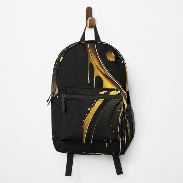 Item preview, Molten Gold Teardrop Abstract Black Art designed and sold by RAGANADesign.