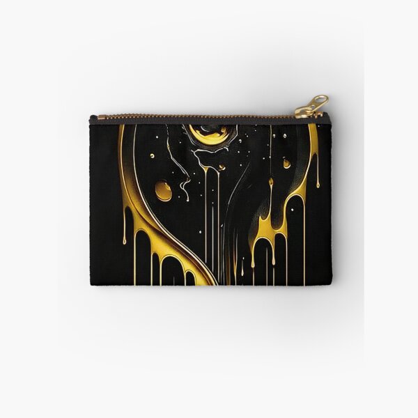 Item preview, Molten Gold Teardrop Abstract Black Art designed and sold by RAGANADesign.