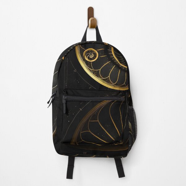 Item preview, Minimal Gold Nautilus Spiral Black Art designed and sold by RAGANADesign.