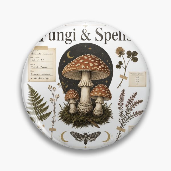 Item preview, Fungi & Spells Vintage Herbal Study designed and sold by OliviaHayesArt.