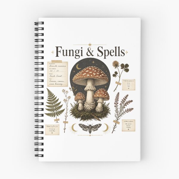 Item preview, Fungi & Spells Vintage Herbal Study designed and sold by OliviaHayesArt.