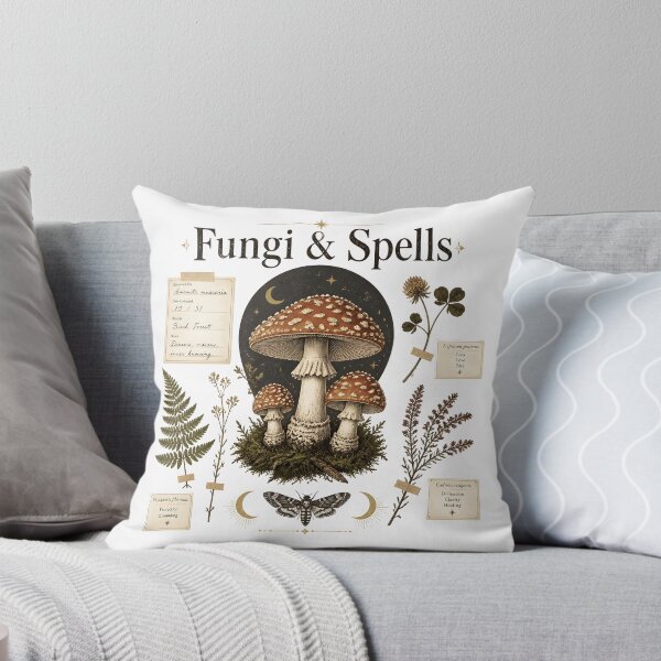 Item preview, Fungi & Spells Vintage Herbal Study designed and sold by OliviaHayesArt.