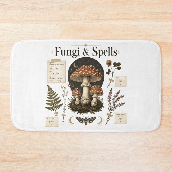 Item preview, Fungi & Spells Vintage Herbal Study designed and sold by OliviaHayesArt.