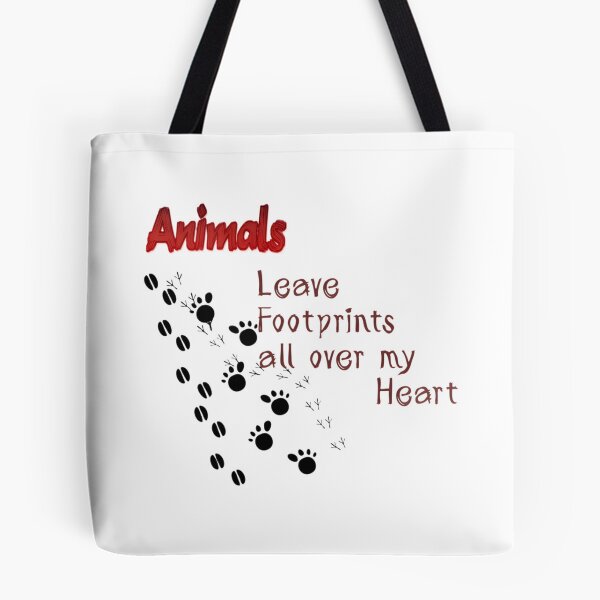 Item preview, Animals Leave Paw Prints on Your Heart Inspirational Animal Lover Design designed and sold by SHVKERstyle.