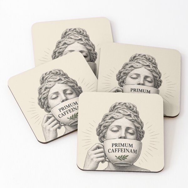 Item preview, Primum Caffeinam – Classical Marble Statue Drinking Coffee designed and sold by MetaModel Editions.