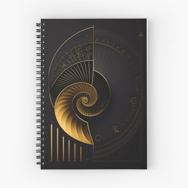 Item preview, Gold Nautilus Measurement Chart Dark Art designed and sold by RAGANADesign.