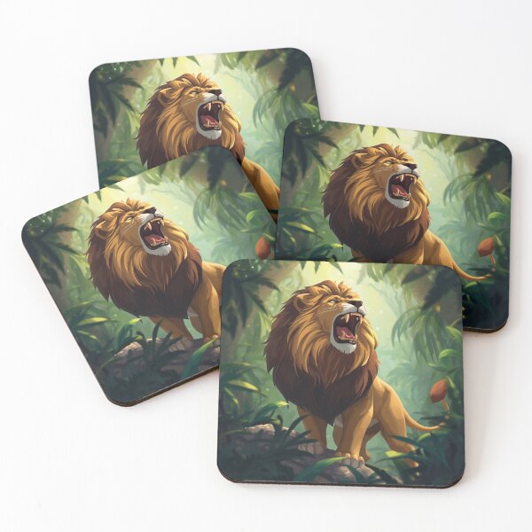 Item preview, Roaring Lion in the Jungle – King of the Wild Digital Art designed and sold by ZrnzoDesign.