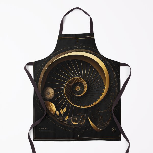 Item preview, Golden Spiral Botanical Circle Dark Art designed and sold by RAGANADesign.