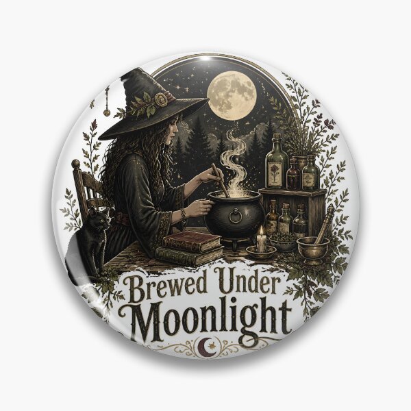 Item preview, Brewed Under Moonlight The Apothecary at Work designed and sold by OliviaHayesArt.