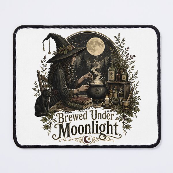 Item preview, Brewed Under Moonlight The Apothecary at Work designed and sold by OliviaHayesArt.