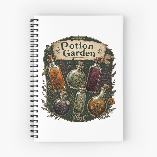 Item preview, Potion Garden Six Bottles of Herbal Magic designed and sold by OliviaHayesArt.